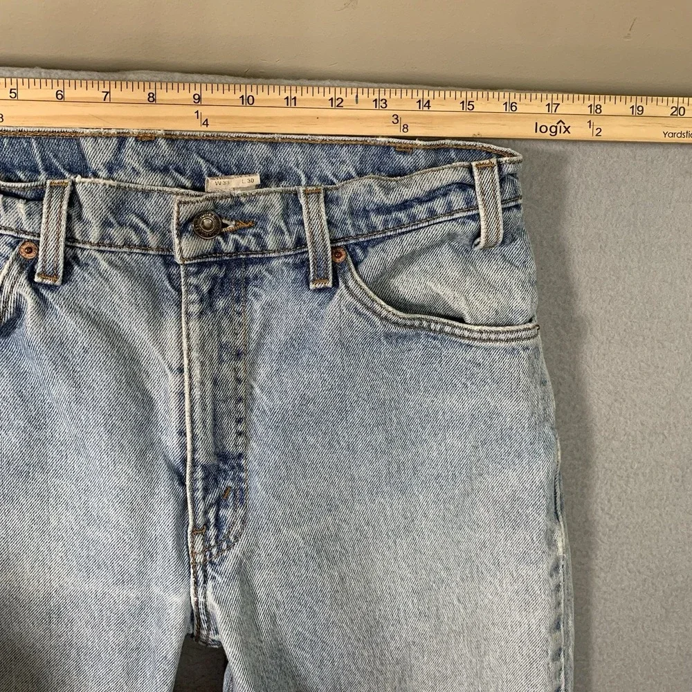 Vtg 80s Levi's 505 Orange Tab Jeans 33x30 Made in USA Faded Distressed